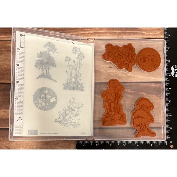 127324 Stampin Up! Serene Silhouettes Rubber Stamp Set bird tree botanical - Picture 3 of 3